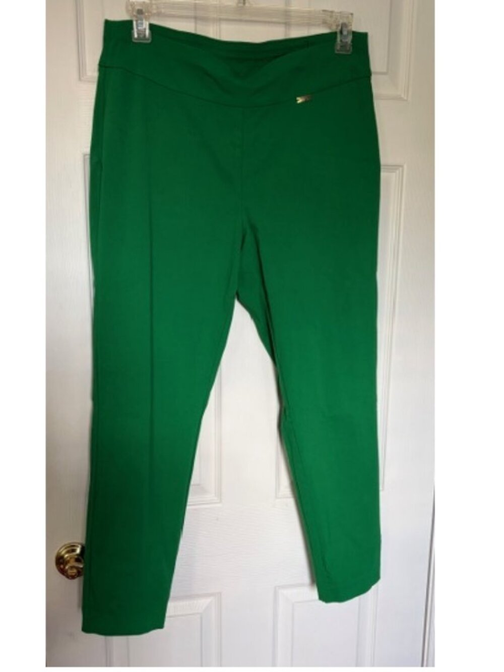 2/$25! INC Bright Green Pull-On Straight Leg Pants - Picture 3 of 4